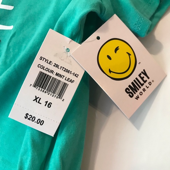 New XL 16 T-shirt “Choose Happy”, Teal green, Cotton/Polyester - Picture 7 of 7